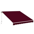 thumbnail image 6 of AECOJOY 8' x 10' Manual Retractable Patio Awning,Outdoor Awning Retractable Sunshade Shelter in Wine Red, 6 of 9