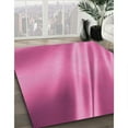 thumbnail image 3 of Ahgly Company Machine Washable Indoor Square Transitional Pink Lemonade Pink Area Rugs, 4' Square, 3 of 7