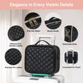 thumbnail image 4 of Bolsa de maquillaje BEAUTY CASE con espejo LED de 26 x 12 x 23 cm, color negro, 4 of 9