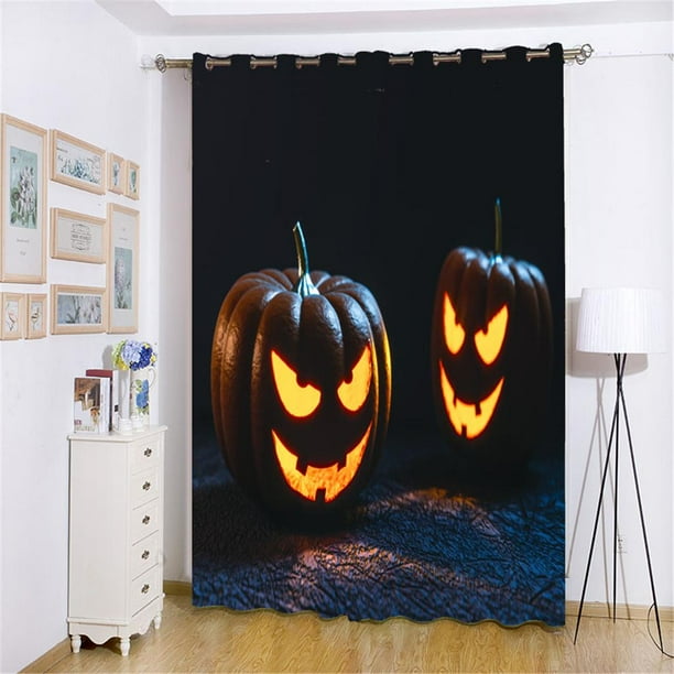 Cortinas de Ventana Baño Tema Halloween Poliéster Elegante Moderno para Decoración de Partido 5 150x200cm Macarena Cortina de ducha de baño