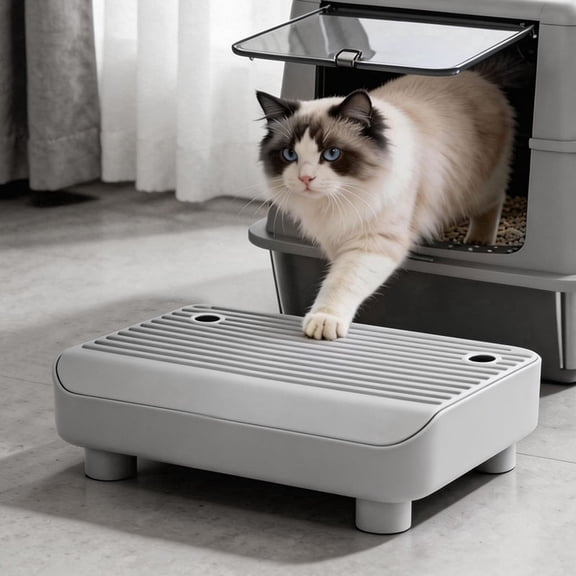 Stainless Steel Cat Litter Box with Lid, Extra Large Enclosed Cat Litter Pan with Scoop, Odor Resistant & Easy to Clean