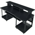 thumbnail image 4 of Modern Music Desk - Black Finish Writing Computer Workstation Table, 4 of 6