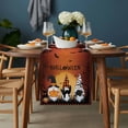 thumbnail image 2 of Burnt Orange Halloween Table Runner - 120 Inch Long, Kitchen Dining Table Runner Dresser Scarves, Horror Gnomes Pumpkin Black Cat Farmhouse Decor for Coffee Tables Wedding Party Banquet, 2 of 8