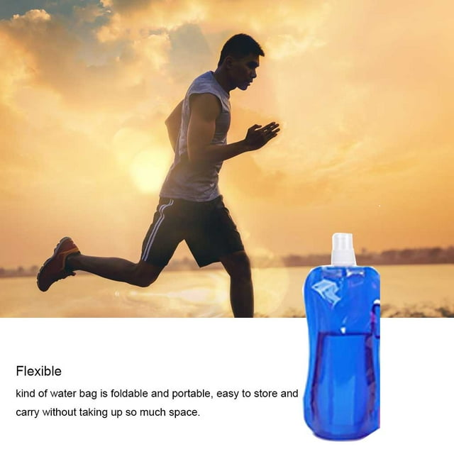 Maoww Sac d'Eau Extérieur Camping Randonnée Pochette Pliable Vaisselle Bleu Foncé 1Set