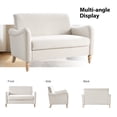 thumbnail image 7 of Tina's Home 50" Farmhouse Loveseat Sofa with Slope Arms and Solid Wood Bobbin Legs for Living Room, Ivory, 7 of 7
