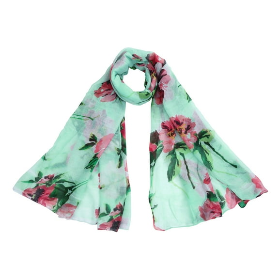 Elegant Pretty Floral Print Scarf Wrap