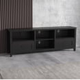 thumbnail image 4 of TV Stand for 70" with Drawers and Open Storage Shelf TV Console Table Large Storage Space Entertainment Center Television Cabinet for Gaming Living Room Bedroom Office black, 4 of 7