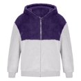 thumbnail image 4 of Fuzzy Sherpa Jacket for Men Plush Fleece Long Sleeve Zip-up Hoodie Casual Warm Winter Cozy Jacket Coats Outdoor Fashion, 4 of 6