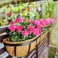 thumbnail image 3 of 3Pack 24in Window Boxes Deck Baskets with Coconut Liner Railing Planter Hanging Flower Planter for Indoor Outdoor, 3 of 6