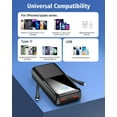 thumbnail image 6 of Portable Charger Power Bank, 20000mAh Fast Charging Portable Battery Pack with Built in USB-C(22.5W) and iOS(20W) Output Cables Compatible for iPhone Android Samsung Phone, Black, 6 of 7
