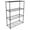 Black, variant on YfulYde Heavy Duty 4-Shelf Shelving with Wheels, Adjustable Storage Units, Steel Organizer Wire Rack,Black