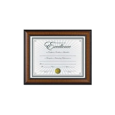 DAX Prestige Document Frame, Walnut/Black, Gold Accents, Certificate, 8 ...
