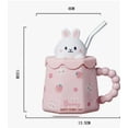thumbnail image 2 of Taza De Cerámica 360 Ml Diseño Animal+ Tapa+ Cuchara+ Popote, 2 of 2