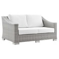 thumbnail image 6 of Modway Conway 5-Piece Outdoor Patio Wicker Rattan Furniture Set in Light Gray White, 6 of 10