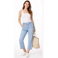 thumbnail image 3 of Kensie Womans Drawstring Cropped Jeans - Light Blue Wash - XL, 3 of 3