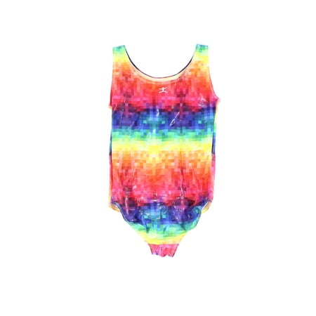 - Womens Large Rainbow Pixelated One-Piece Swimwear $24 L