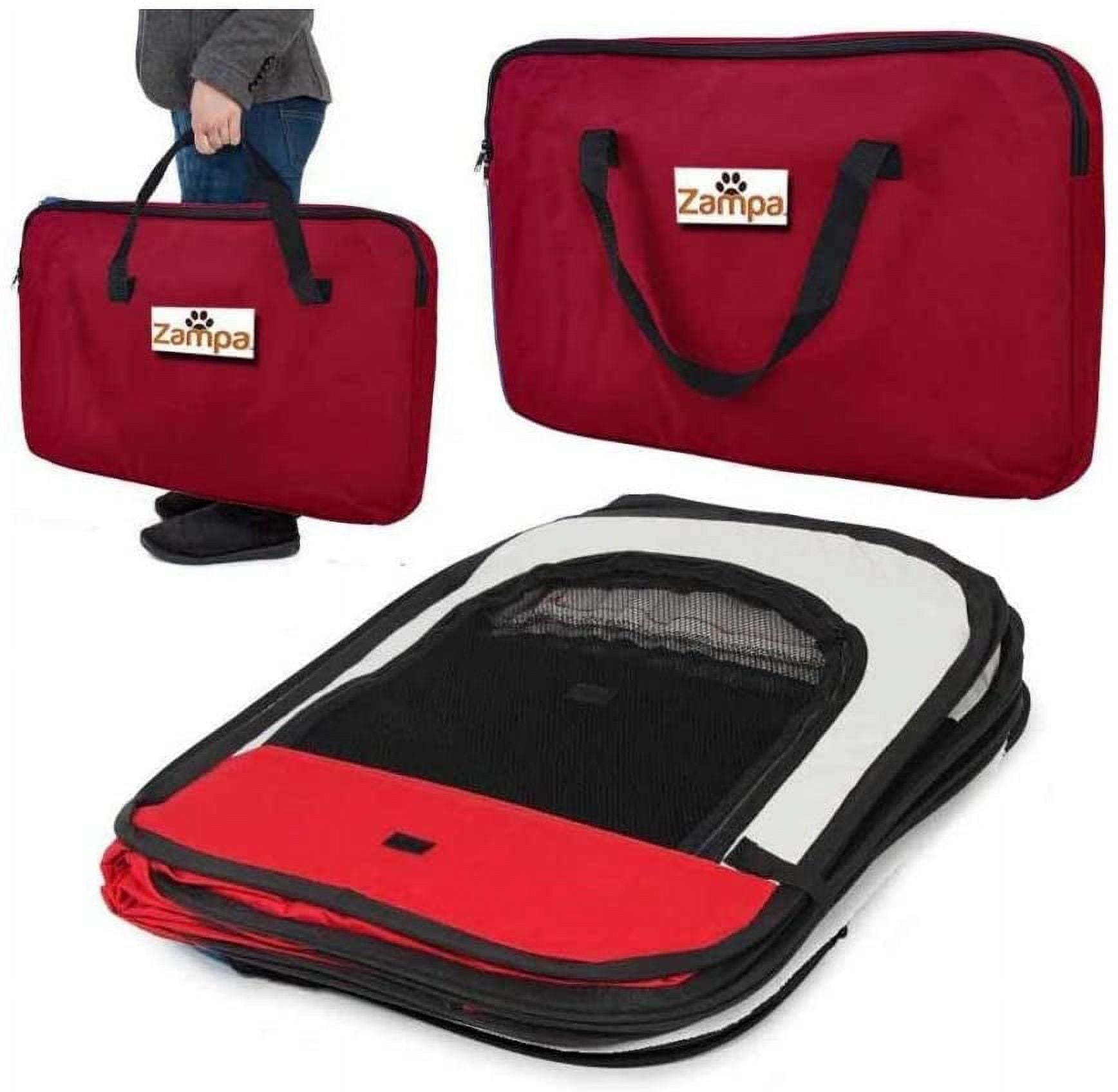 Zampa Portable Foldable Pet Playpen with Carrying Case For Large Dogs and Small Puppies, Water resistant