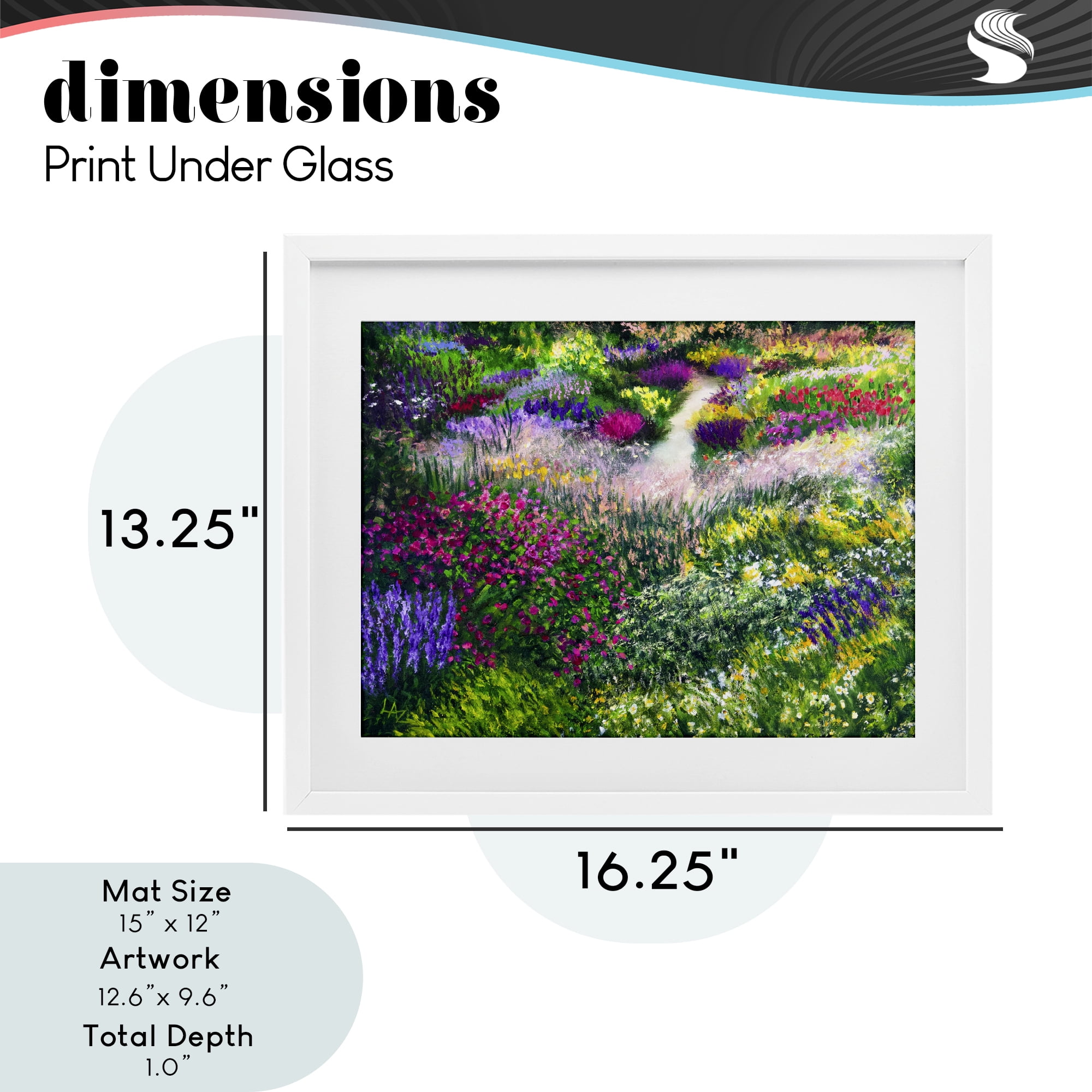 Stupell Industries Breath Of Spring Meadow White Framed Print Under Glass, design by Lee Ann Zirbes