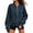 5652-DARKBLUE, variant on TEMOFON Jackets for Women Fleece Zip Up Jacket Womens Casual Bomber Fall Jacket Long Sleeve Gray Sweatshirts with Pockets L