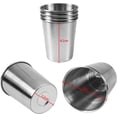 thumbnail image 2 of 6 Pack 8 Ounce 260ml Stainless Steel Cups Shatterproof Pint Drinking Cups Metal Drinking Glasses, 2 of 5