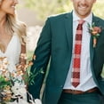 thumbnail image 3 of Buffalo Plaid Tie for Men - Vintage Checkered Wedding Tie with Satin Finish, Wrinkle-Resistant & Durable, Ideal for Groomsmen & Professionals, 3 of 4