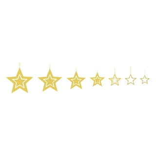 Black & Gold Glitter Star Cutouts