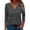Dark Gray, variant on 3/4 Length Sleeve Womens Tops Spring Summer V Neck Plain Casual Blouse Office Work Shirts Solid Basic Tee Tops