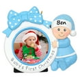 thumbnail image 5 of Maxora Customized Christmas Ornament Baby's First Bow Photo Frame Personalized Ornament Boy Free Customize, 5 of 9