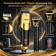 thumbnail image 4 of HOTU Hair Clippers for Men, 20Pcs 2-in-1 Cordless Clippers and Trimmer Beard Set with LCD Display, Professional Barber Clippers Set for Home, 4 of 12