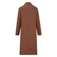 thumbnail image 3 of Lovskoo Womens Winter Coats Pea Coat Casual Double Breasted Outwear Cardigan Slim Coat Overcoat Trench Coat Brown, 3 of 6