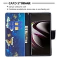 thumbnail image 3 of Galaxy S23 Ultra Case Cute Embossed Pattern Premium Leather Wallet Cover Flip Stand Credit Card Slots Pocket Holder Magnetic Closure Folio Case for Samsung Galaxy S23 Ultra, Golden Butterfly, 3 of 8
