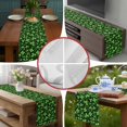 thumbnail image 5 of Burlap Table Runner 36 Inches Long,St. Patrick's Day Shamrock Non-Slip Kitchen Table Runners for Dining Room Everyday Use Party Table Decorations Seamless Green Leaf on Black, 5 of 9