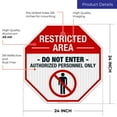 thumbnail image 3 of Restricted Area Sign, Do Not Enter Authorized Personnel Only Sign,, 3 of 8