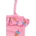 thumbnail image 4 of Baby Toddler Girls Lovely Patterned Ruffled-Tier One-Piece Swimsuit (Ice Cream, 2-3 Years), 4 of 6