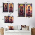 thumbnail image 4 of Designart "Colorful Owl Gaze in Purple and Yellow" Animals Owl Framed Wall Art Set Of 2 - Children's Art Purple Gallery Wall Frame Set For Home Decor, 4 of 6