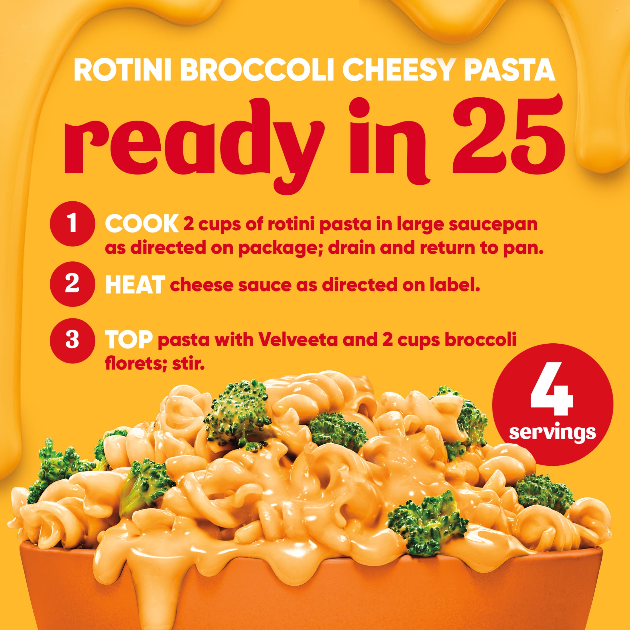 Velveeta Original Cheese Sauce Pouches, 3 Count Box with 4 oz Pouches