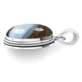 thumbnail image 3 of 925 Sterling Silver Pendant Natural Blue Opal Handmade Jewelry, 3 of 8