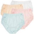thumbnail image 5 of Nylon Brief Panty (Style 331/Plain Jane) 4 Pack in Assorted Pastels Size 16, 5 of 7