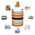 thumbnail image 6 of Balery Colorful Pastel Stripes Round Laundry Basket with Handles Waterproof Freestanding Laundry Hamper for Clothes Toys in the Dorm and Family-Small, 6 of 8