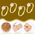 40Pcs Adjustable Alloy Rhinestone Finger Rings for Women Golden 6.5mm — free download