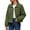 Army Green, variant on Women's Casual Zipper Jacket Quilted Lightweight Coat Short Spring Fall Outerwear​, Navy