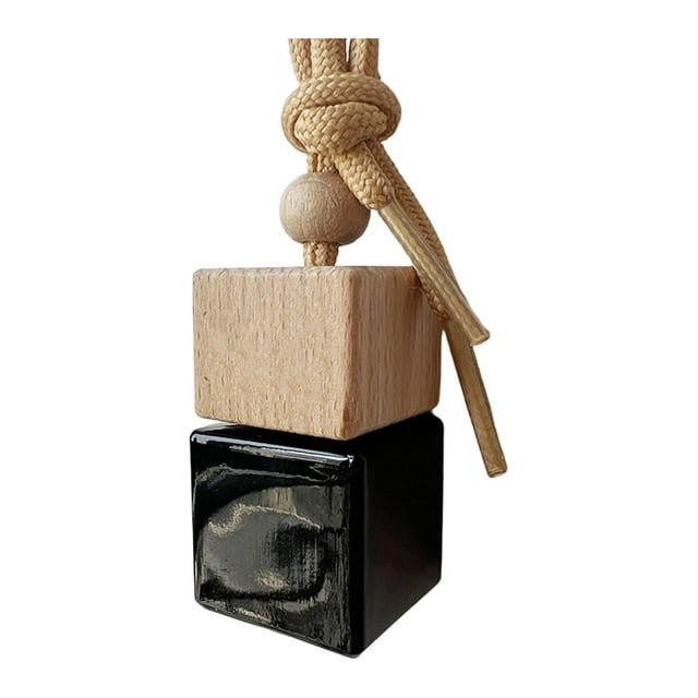 Ambientador colgante para coche, difusor de perfume, frasco, contenedor de fragancia aromática Negro