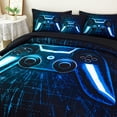 thumbnail image 5 of URBONUR Blue Teal Boys Comforter Sets Twin 6 Pieces Gaming Kids Bed in A Bag with Sheets Games Console Buttons Bed Set with Sheets(Blue Teal Twin), 5 of 8