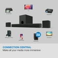 thumbnail image 3 of iLive v5.0 Bluetooth 4.1 Channel Home Theater Speaker System with 24" Soundbar and Remote Control, ITBSW241B, Black, 3 of 12