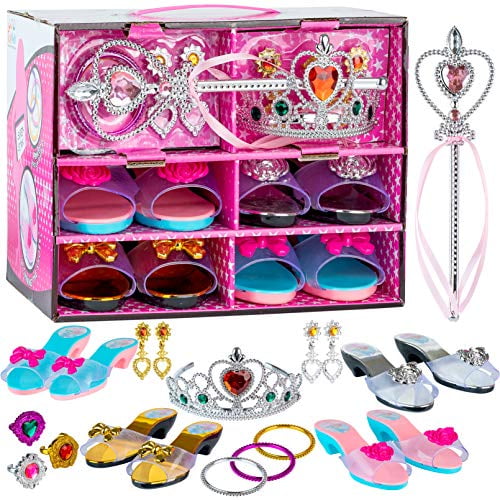 Toyvelt Princess Dress Up & Play Shoe And Jewelry Boutique (Includes 4