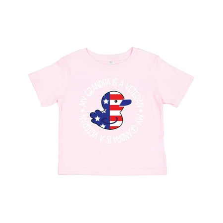 

Inktastic My Grandpa is a Veteran Military Family Gift Toddler Boy or Toddler Girl T-Shirt