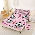 thumbnail image 2 of Erosebridal Girls Sport Soccer Queen Sheet Sets 4 Pieces,Ball Gamer Bed Set for Kids Teens,Lightweight Room Decor, 2 of 5