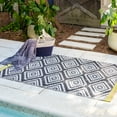 thumbnail image 3 of Fab Habitat Outdoor Rug - Waterproof, Fade Resistant, Crease-Free - Premium Recycled Plastic - Southwestern Aztec - Large Patio, Deck, Sunroom, Camping, RV - Valencia - Gray - 6 x 9 ft, 3 of 10
