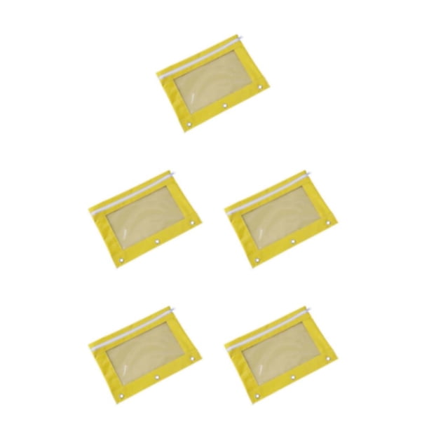 Sidaley Práctica bolsa con cremallera para almacenar y organizar documentos útiles escolares bolsa para documentos amarilla Type2 NO2
