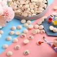 thumbnail image 6 of 2,500pcs Bulk Wholesale 20mm (0.78") Half Wood Beads, Natural, Unfinished Beads for Craft Making Decorations, Necklace Bracelet and DIY Crafts, 6 of 14